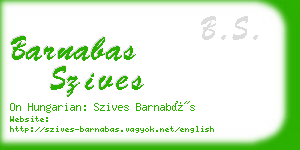 barnabas szives business card